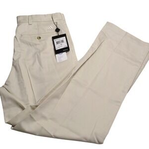 Adidas Men's Casual Tencel Pant Ecru Golf Chino Casual Size 32 Performance